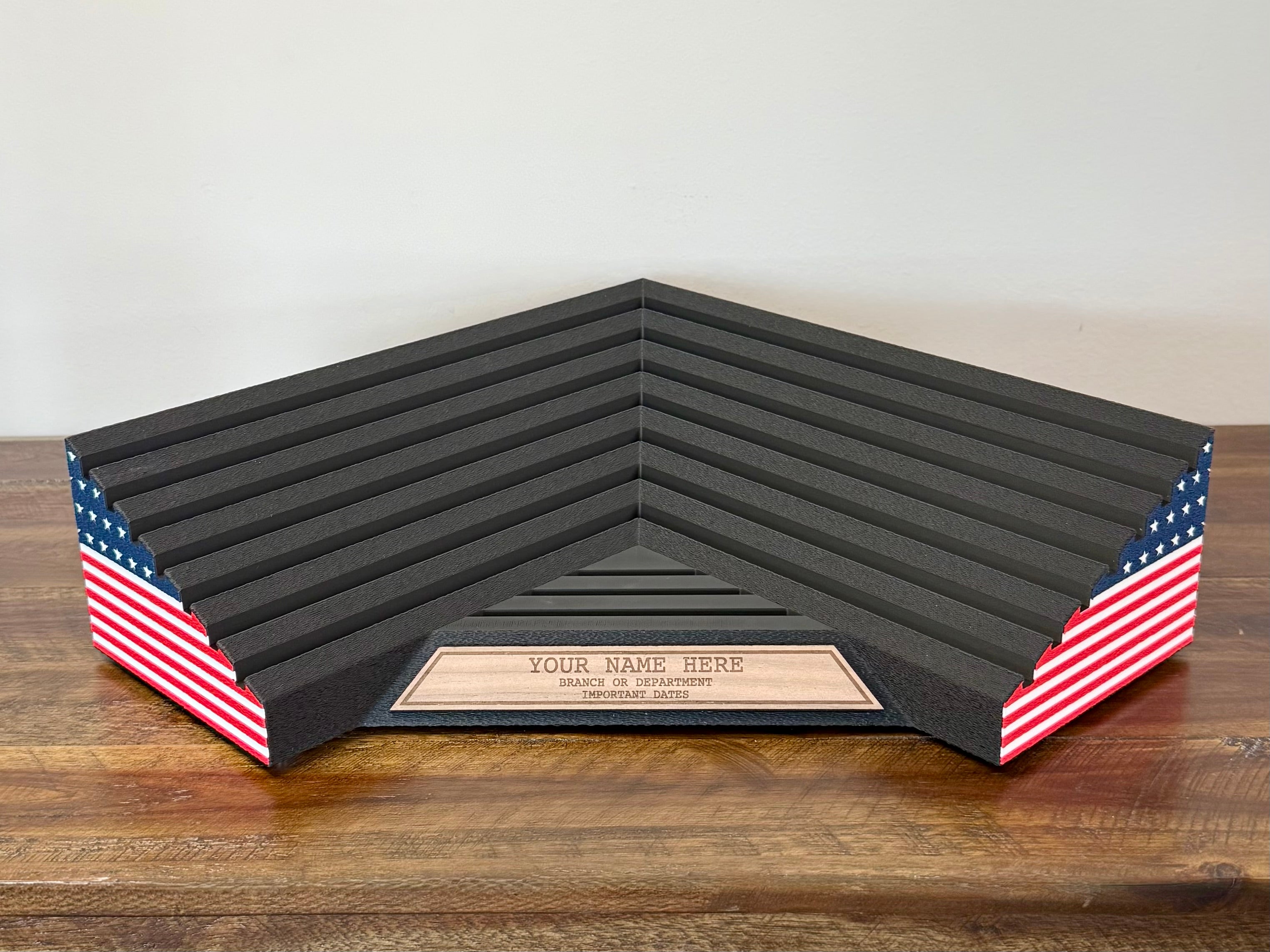 American Flag Challenge Coin Holder Display