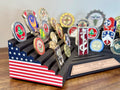American Flag Challenge Coin Holder Display