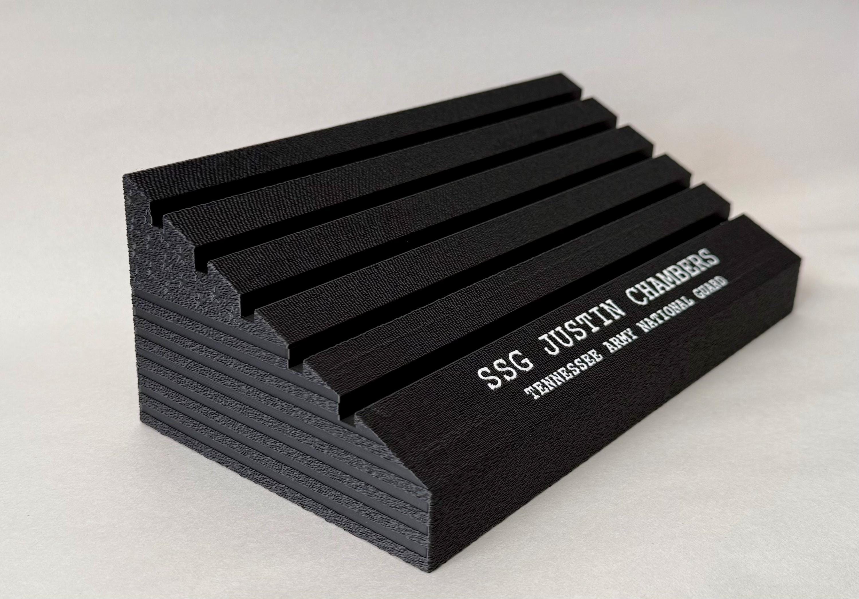 Personalized Challenge Coin Holder / Desk Display – Military, Police, Fire, EMS, First Repsonders