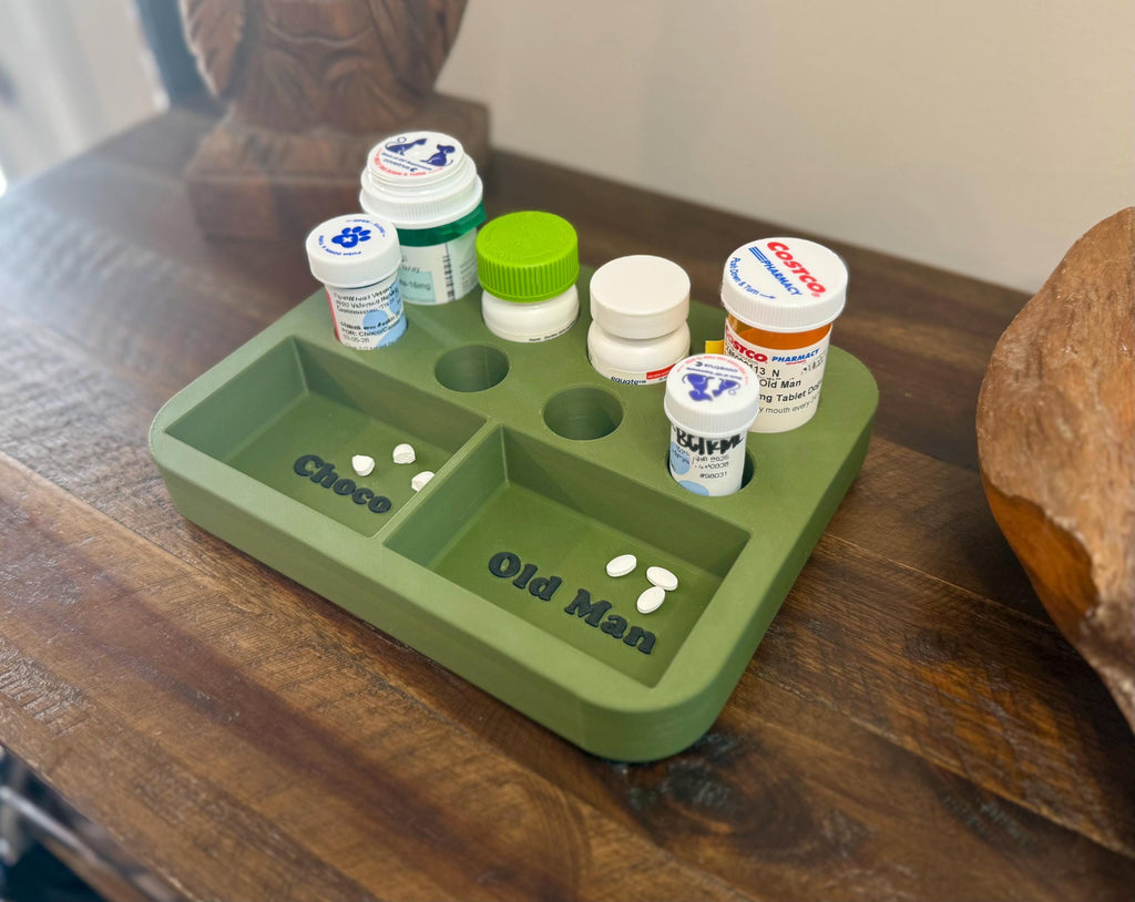 Personalized Dog Medication Organizer Tray